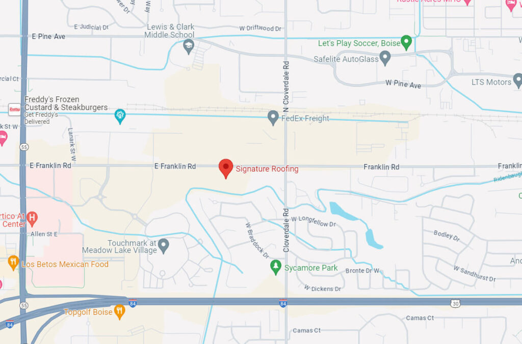 Signature Roofing Service Area Map